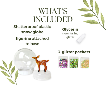 Woodland DIY Shatterproof Snow Globe Craft Kit