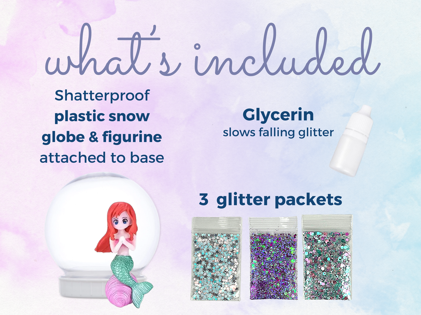 Mermaid Sitting On Pink Shell Snow Globe Kit