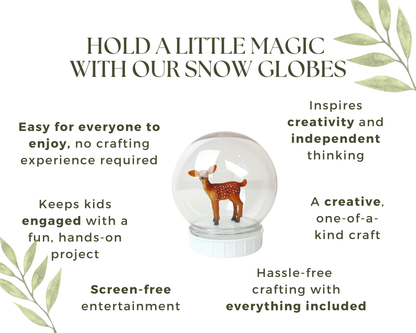 Woodland DIY Shatterproof Snow Globe Craft Kit