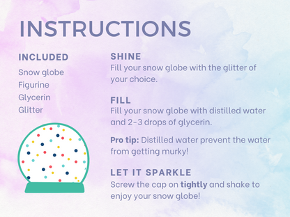 Mermaid Sitting on Rock Snow Globe Kit