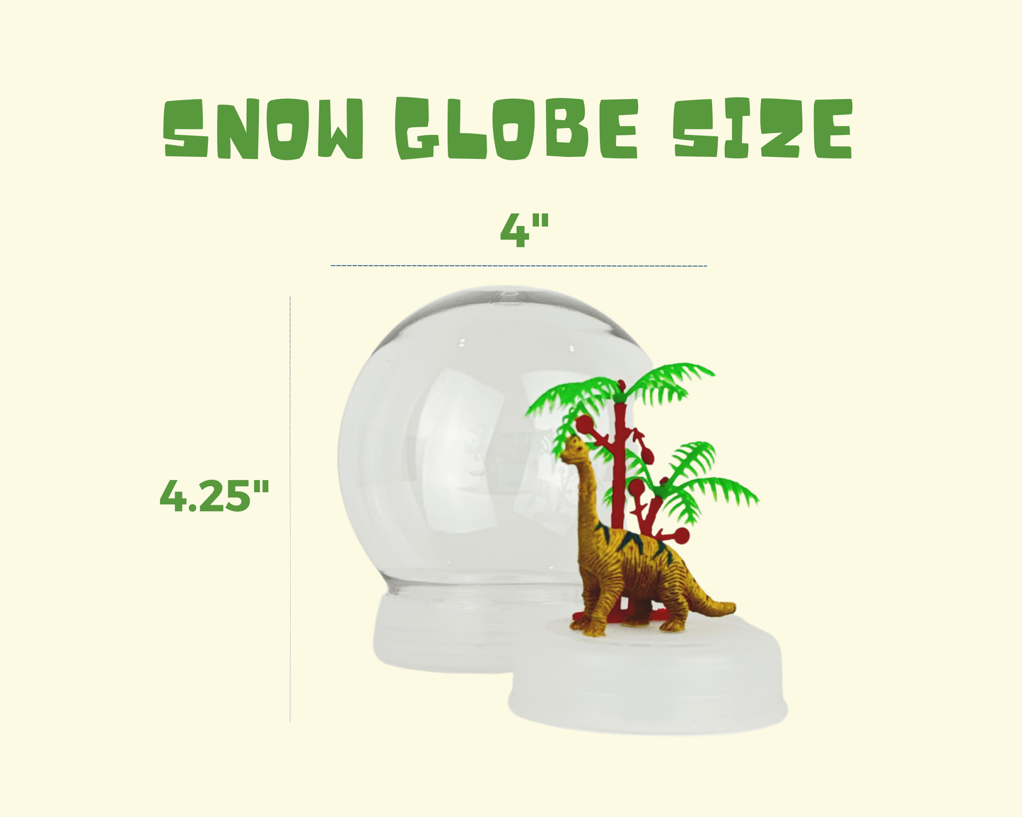 Dinosaur DIY Shatterproof Snow Globe Craft Kit