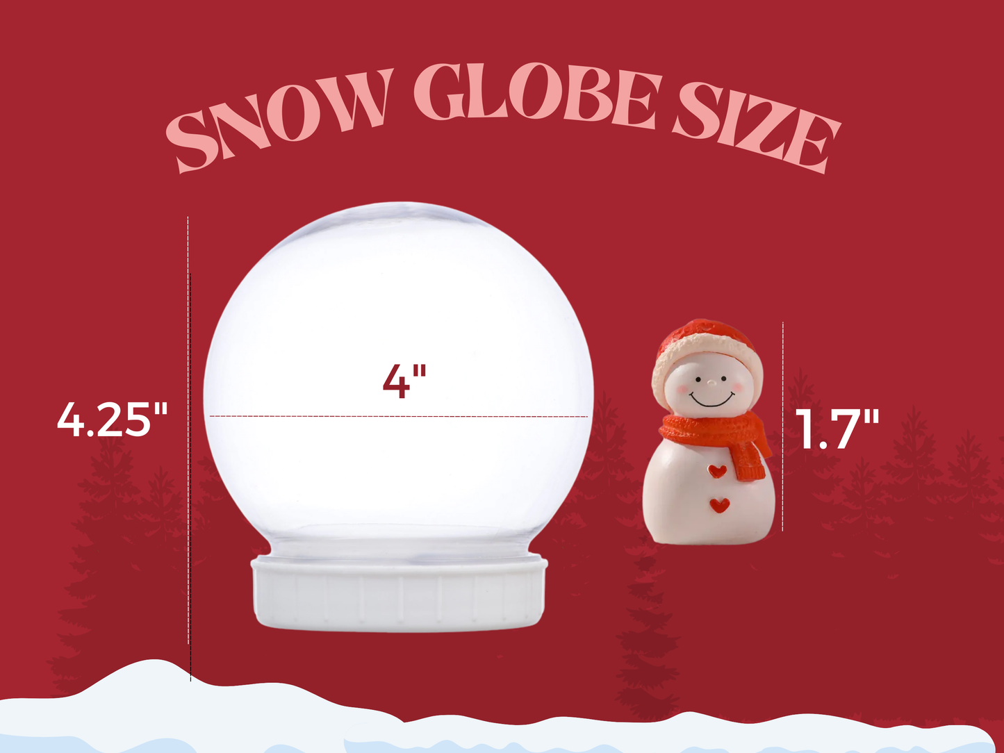 Snowman with Red Hat and Scarf Snow Globe Kit