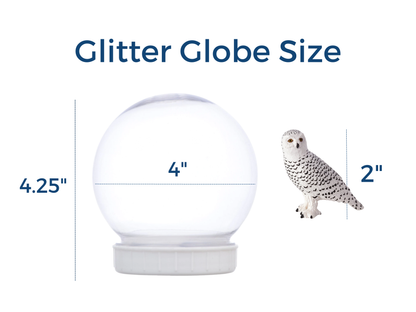 Snowy Owl Woodland Shatterproof Snow Globe Craft Kit