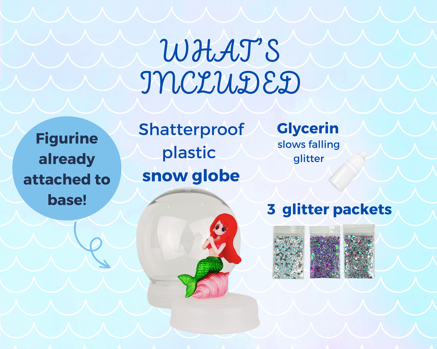 Create Your Own Shatterproof Mermaid Snow Globe Craft Kit