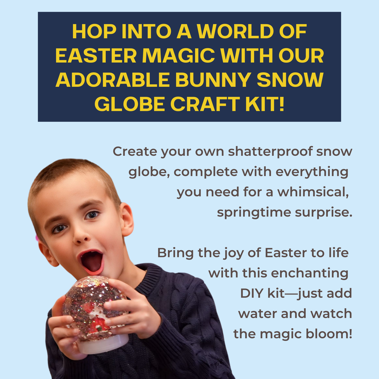 Bunny Snow Globe Craft Kit – A Magical Easter Surprise!