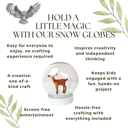 White Tailed Deer Fawn Shatterproof Snow Globe Kit