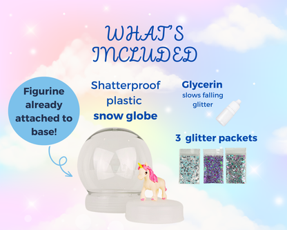 Unicorn DIY Shatterproof Snow Globe Craft Kit