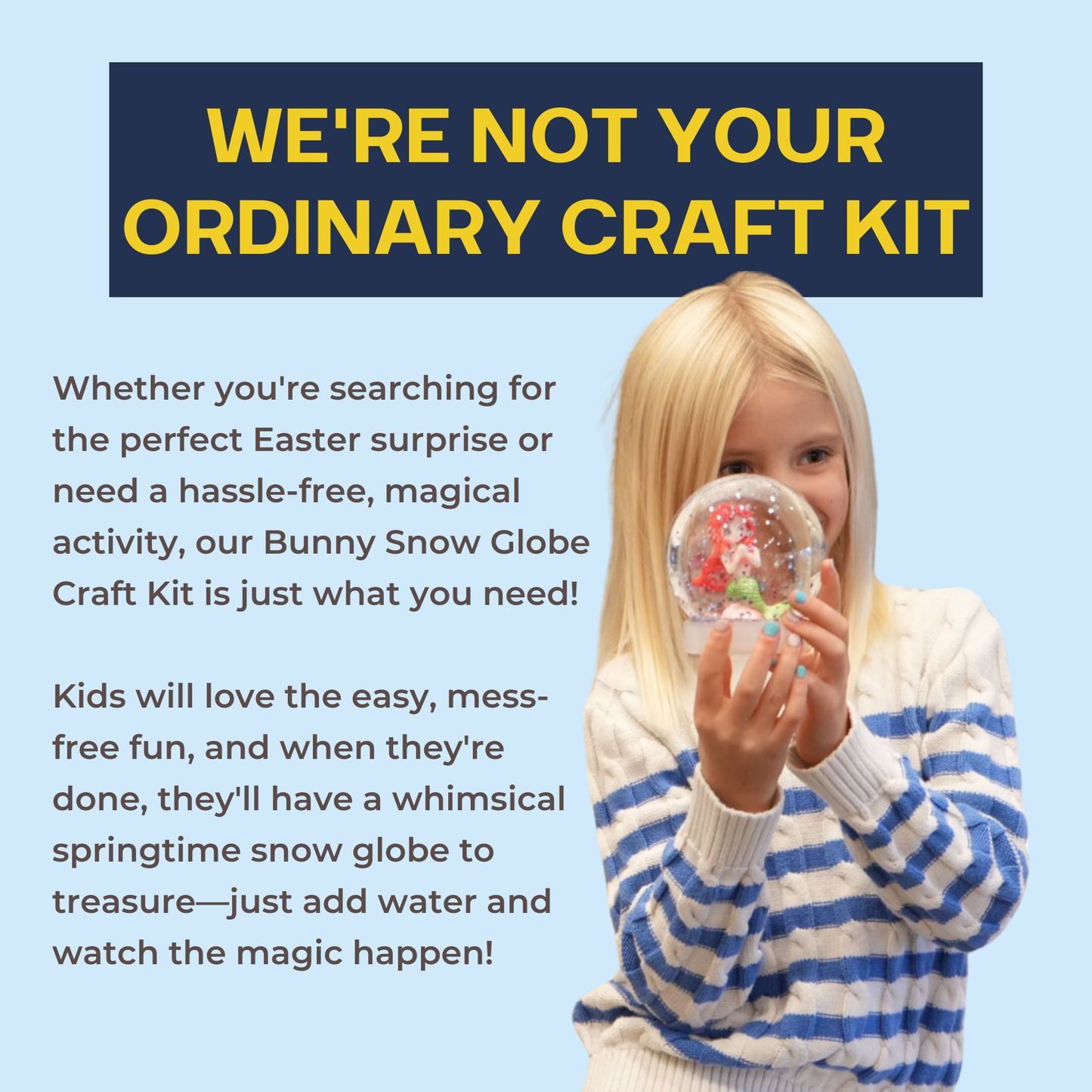 Bunny Snow Globe Craft Kit – A Magical Easter Surprise!