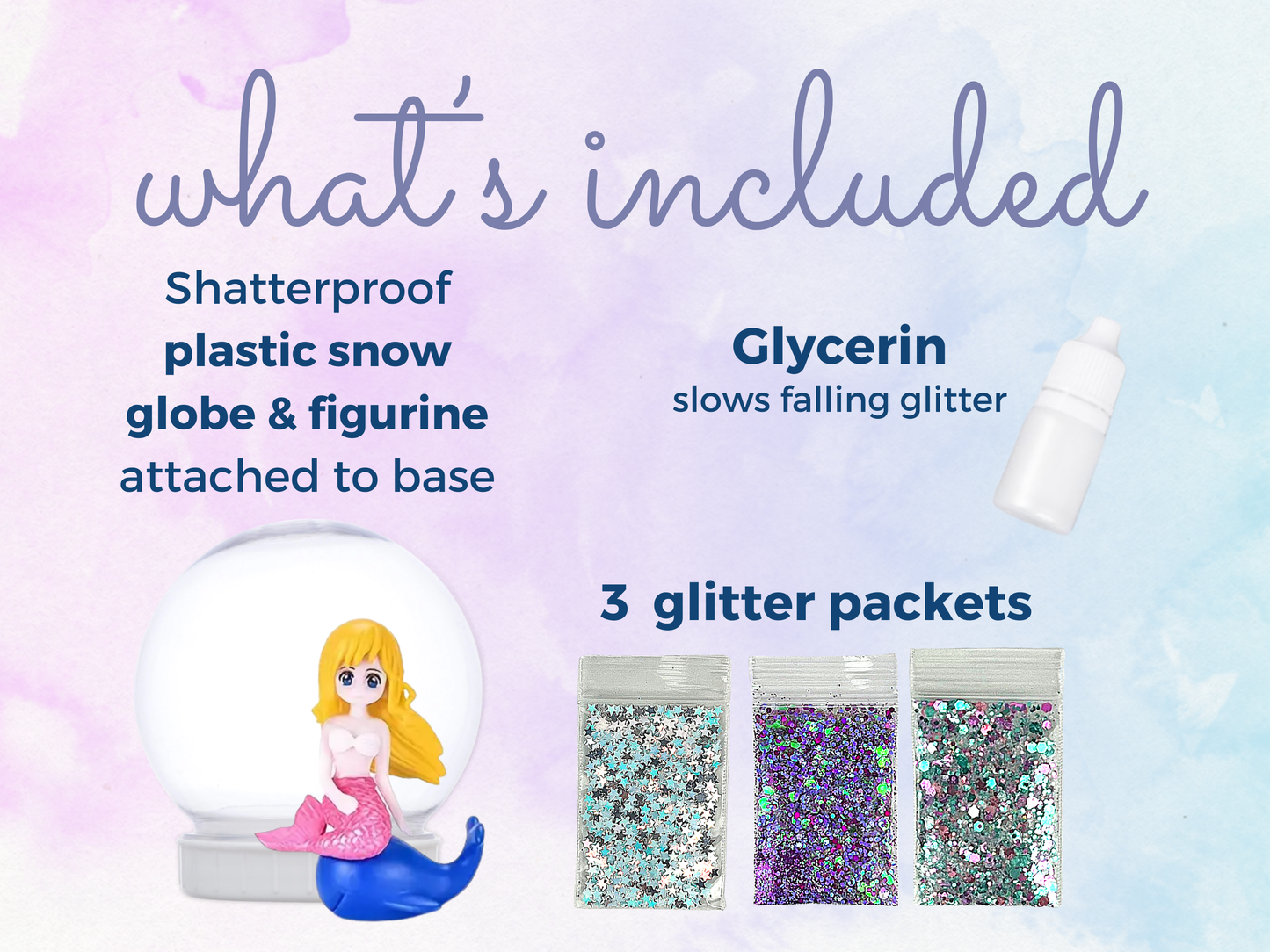 Mermaid Sitting on Whale Snow Globe Kit