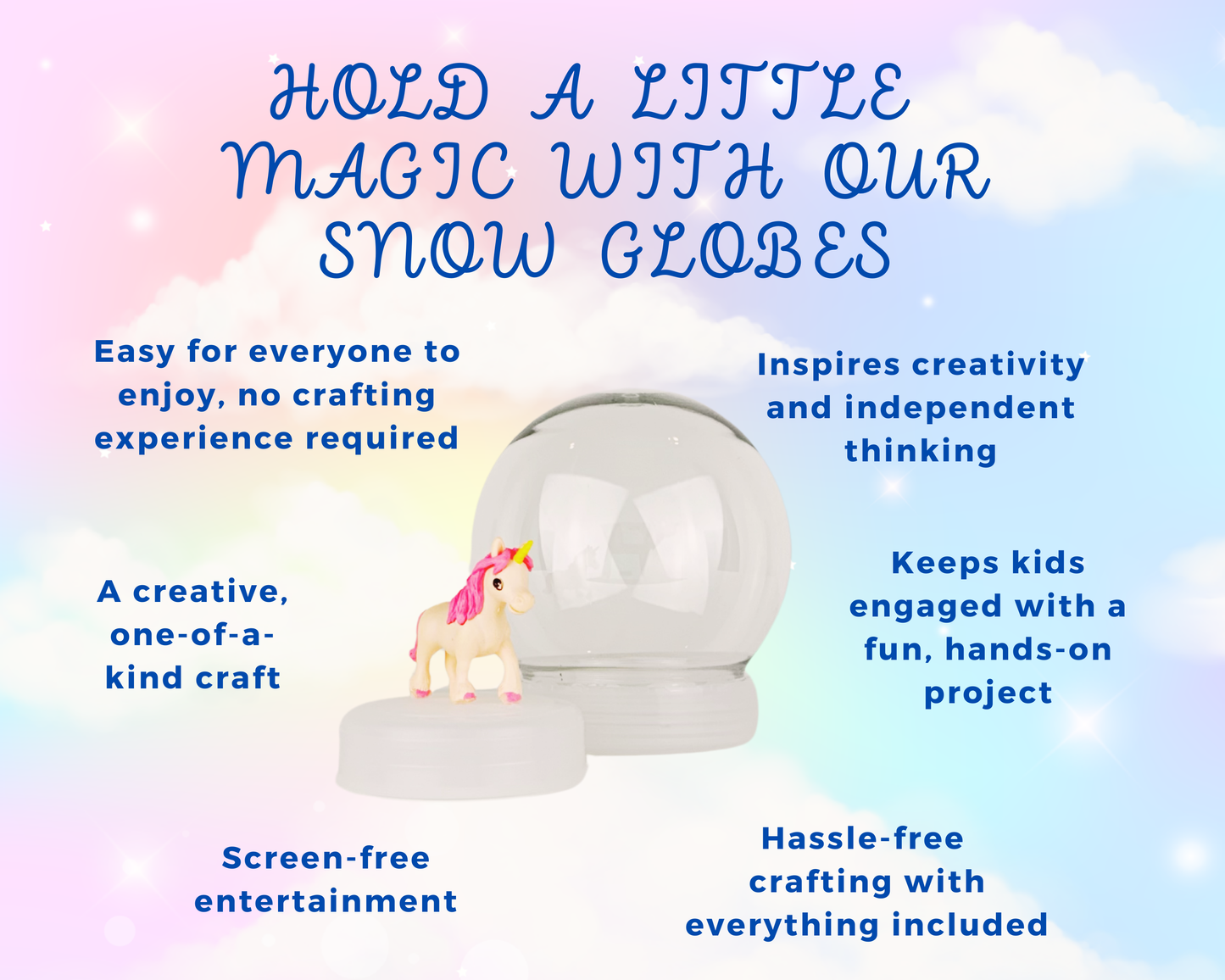 Unicorn DIY Shatterproof Snow Globe Craft Kit