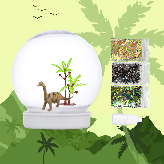 Shatterproof Brachiosaurus Dinosaur Snow Globe Craft Kit