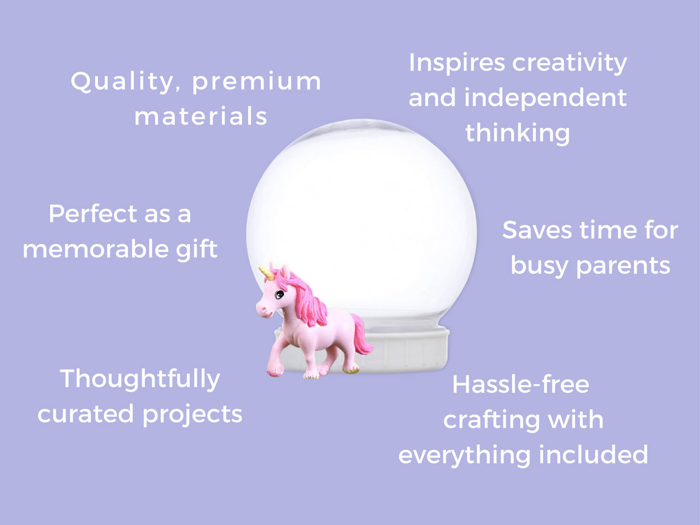 Pink Unicorn Snow Globe Craft Kit