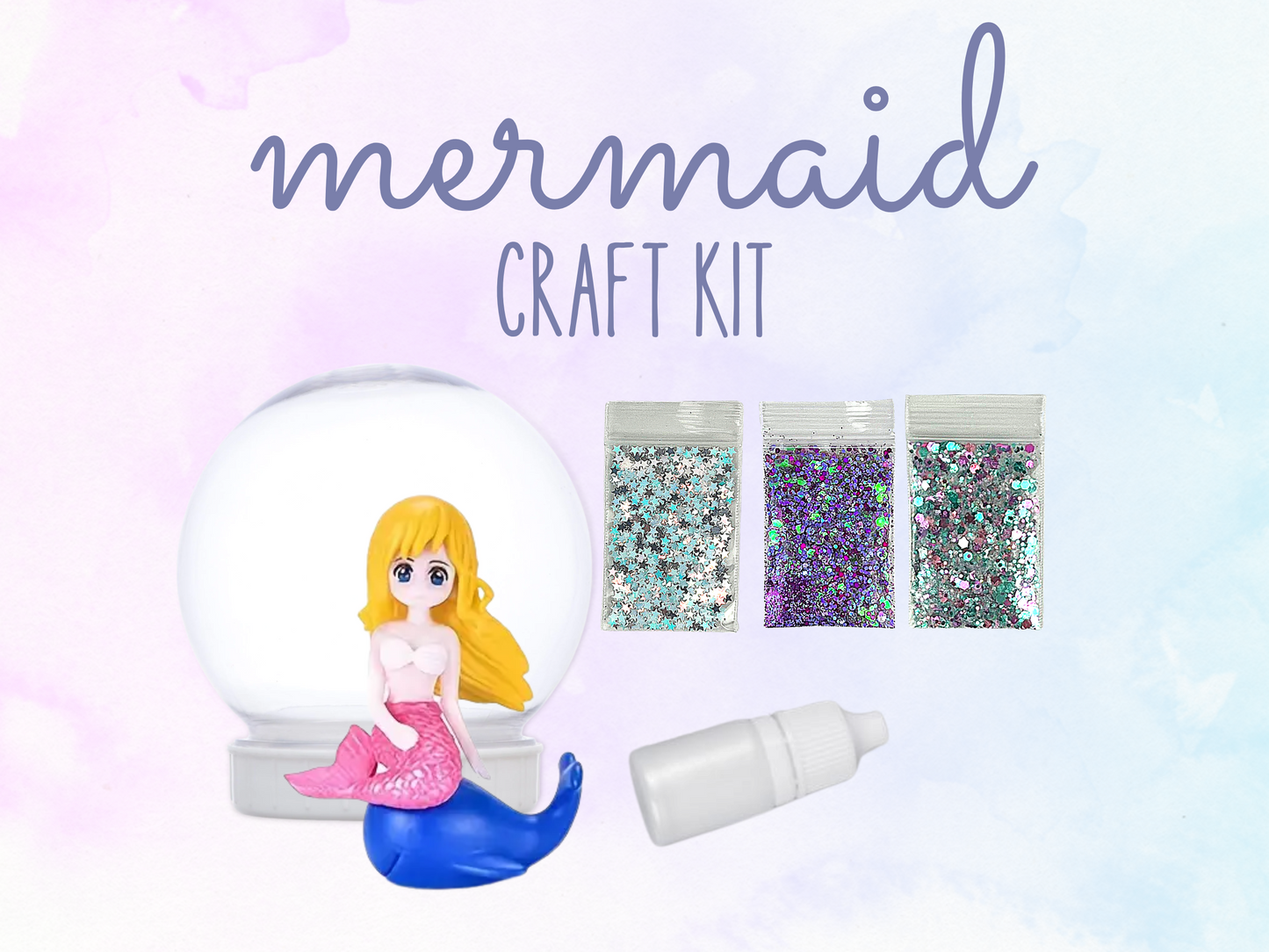 Adventurous Mermaid with Whale Snow Globe Kit