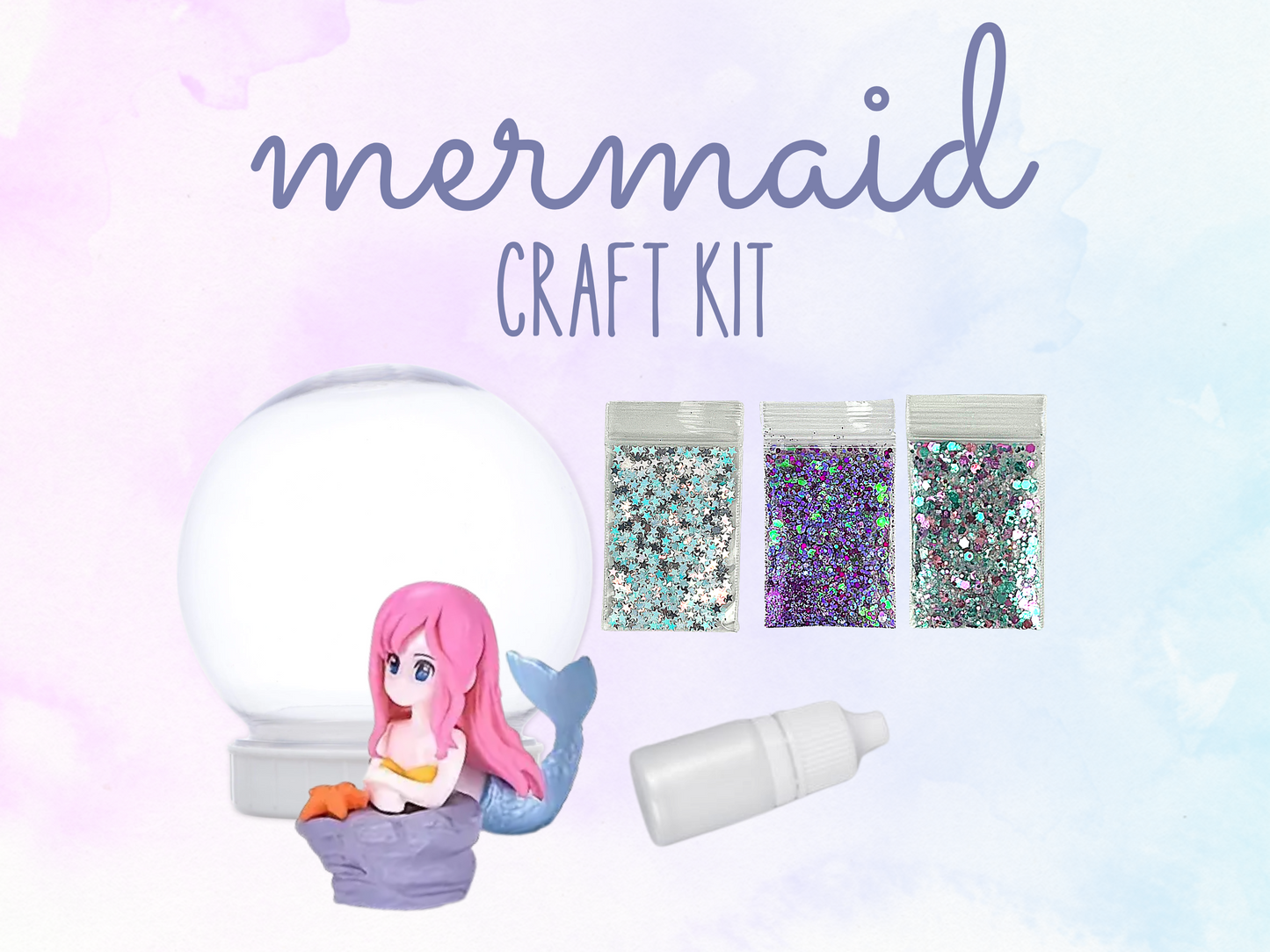 Whimsical Mermaid with Rock Snow Globe Kit