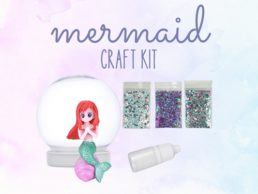 Magical Mermaid with Pink Shell Snow Globe Kit