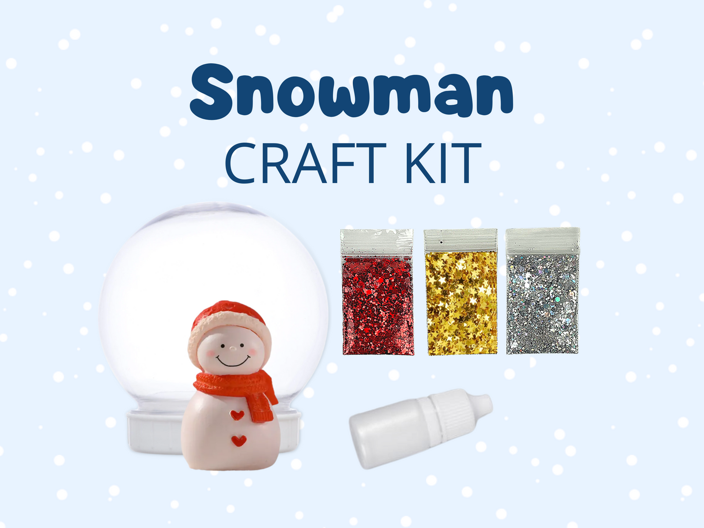 Jolly Snowman with Red Hat & Scarf Snow Globe Kit