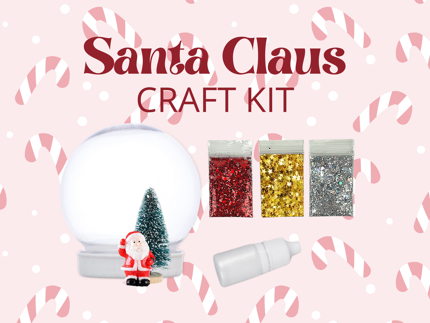 Classic Santa with Tree Snow Globe Kit