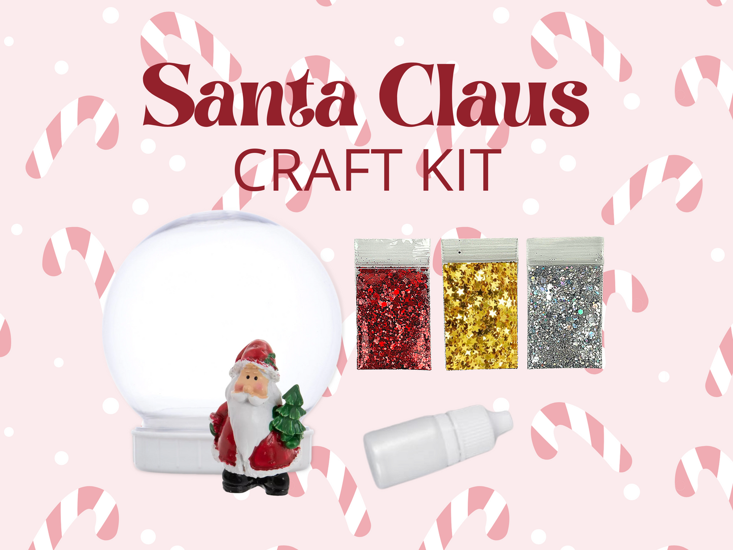 Festive Santa with Christmas Tree Snow Globe Kit