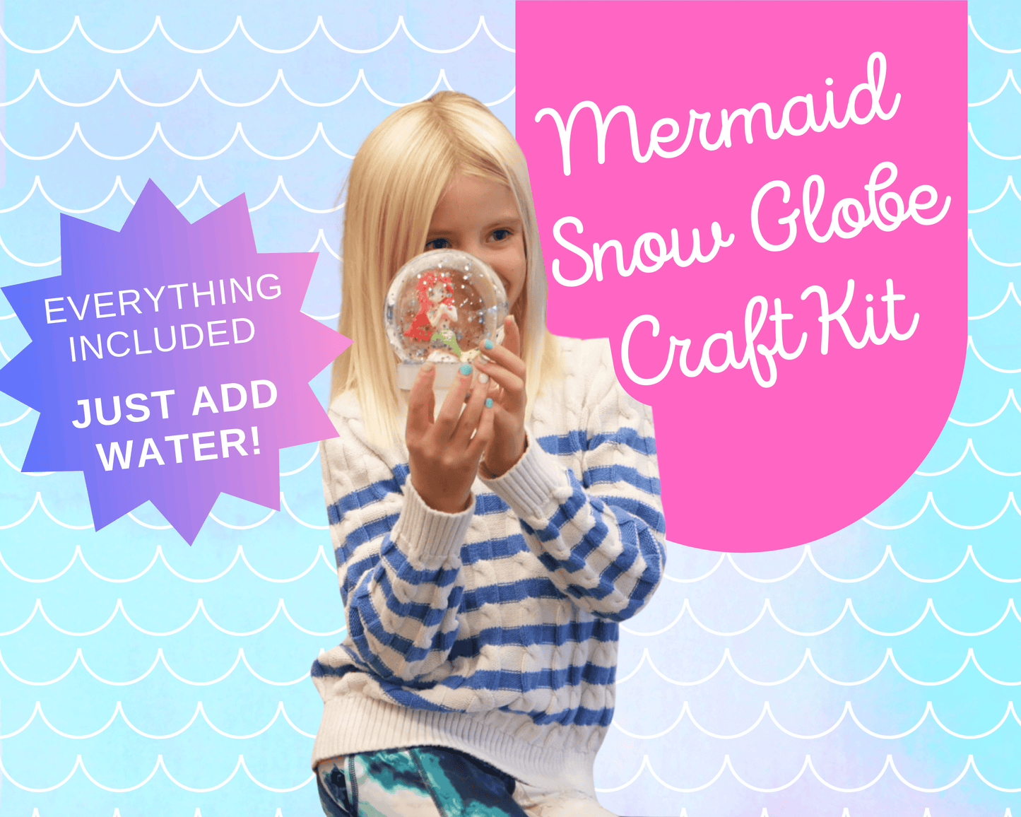 Create Your Own Shatterproof Mermaid Snow Globe Craft Kit